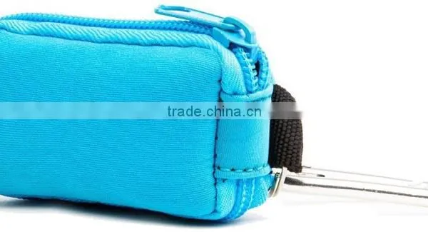 Custom Blue Canvas Essential Oil Key Chain Case Bag, Professional Neoprene Essential Oil Key Chain Travel Case Holder photo-2