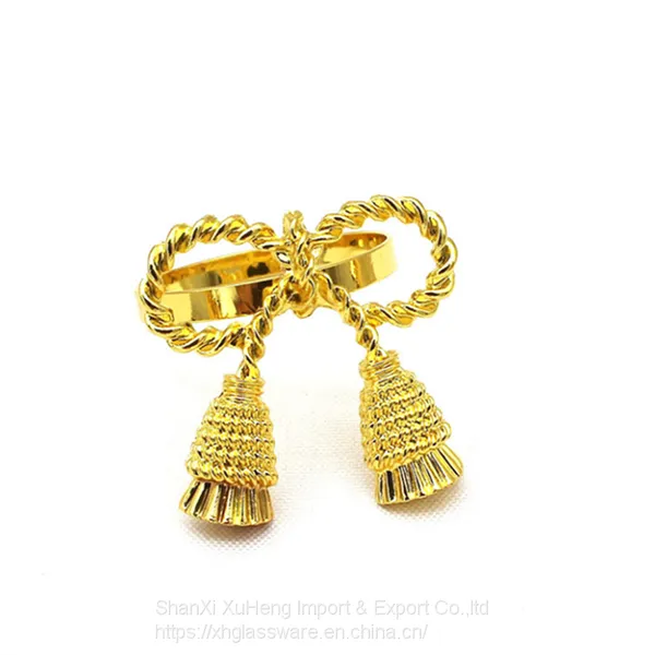 Gold Bowknot Napkin Holder Rings Metal Rings Wedding Outdoor Party Baby Shower Dinner Party Table Decoration photo-5