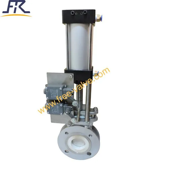 3 Inch Pneumatic Stainless Steel Ceramic Lined Knife Gate Valve photo-2