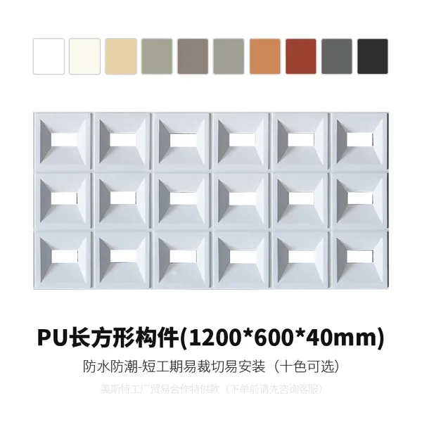 Sonsill 1200*600mm PU Stone Panels Mushroom Flow Wave Rock Stone 3D Decoration Polyurethane Stone Panel photo-4