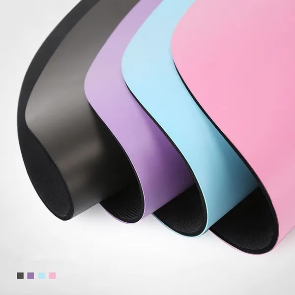 Premium PU and Natural Rubber Round Yoga Mat With Cushion Support photo-3