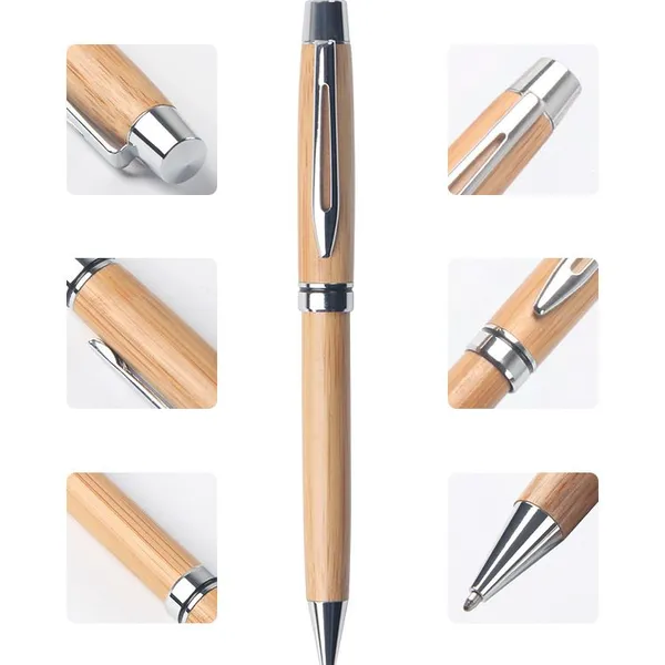 Customized LOGO Bamboo Pen With Metal Parts and Black Ink for Company Gift, Exhibition Use photo-4