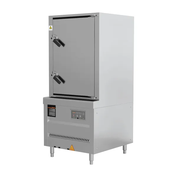Stainless Steel Gas Steamer With Automatic Water Level Control & Pressure Gauge