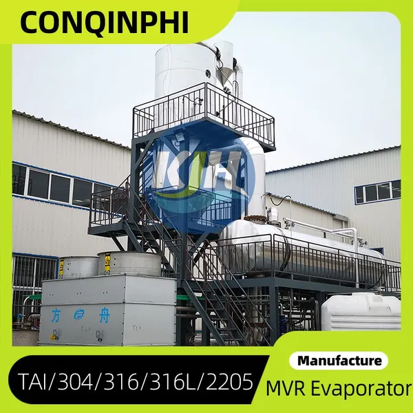 Industrial Wastewater Treatment MVR Tubular Falling Film Evaporator, 500L/H, 304 SS photo-2