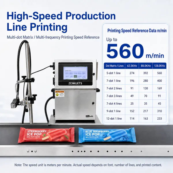 CIJ Inkjet Printer for Ice Cream Wrappers Plastic Film Bags Date Batch Code Printing photo-2