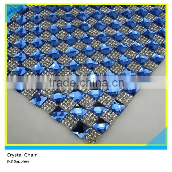 24*40 cm Decoration Rhinestone Sticker Sheets 8*8 mm Green Square Glass Sheet photo-2