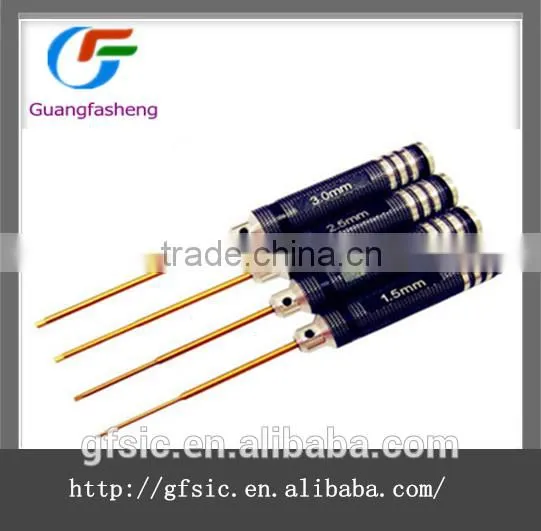 HM 450 tools / inner six angle screwdriver / titanium H1.5/2.0/2.5/3.0MM screwdriver set