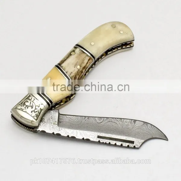 Damascus Folding Knife photo-4