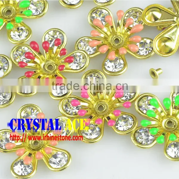 China Factory Direct Sale Metal Craft Flower Parts for Leather photo-4