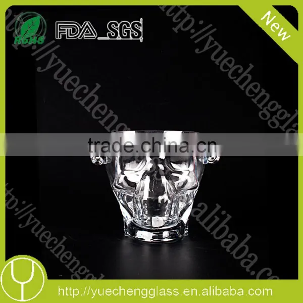 Skull Head Custom Clear Glass Ice Bucketskull Head Custom Clear Glass Ice Bucket