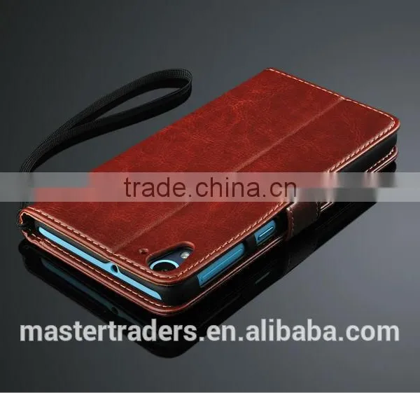 Free Shipping Original Fashion 64 Grain Stand Holder Wallet Flip PU Leather Case For HTC 826 MT-3170 photo-5