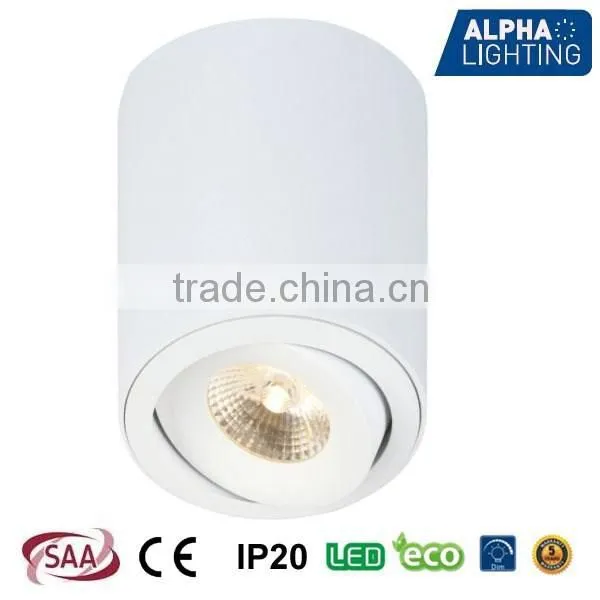 10W Adjustable High Quality Dimmable COB Led Ceiling Surface Light With HEP Driver