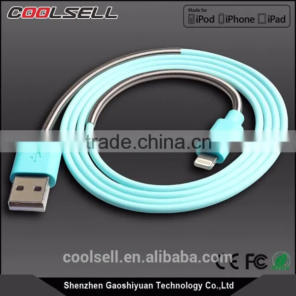 Spring MFi C48 USB Cable for IPhone6/6S, 8pin Connector Mfi Cable for Apple With Spring photo-2