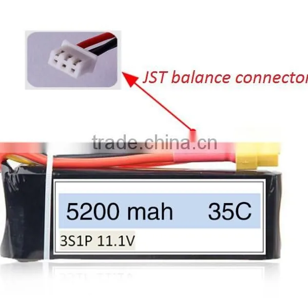 RC Battery Pack 11.1V 5200mAh 3S Continuous High Rate 35C Quadcopter Drone photo-3