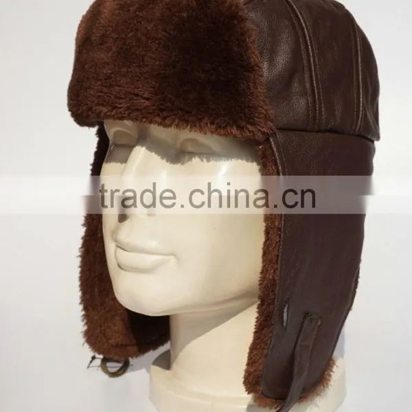 Wholesale Russian Style Leather Winter Hat