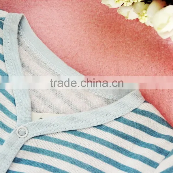 Summer Short Sleeve Baby Boys Striped Bodysuit Clothes photo-2