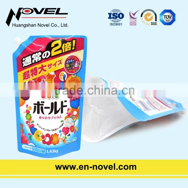 Stand Up Pouch With Spout for Liquid Washing Detergent Packaging