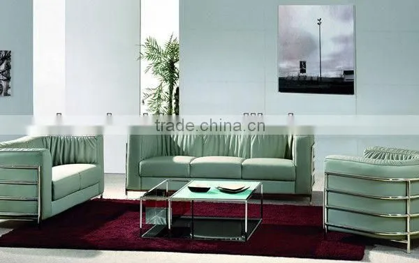 Steel Tube Sofa Frames,stainless Steel Leather Sofa,Metal Frame Office Sofa SF-73