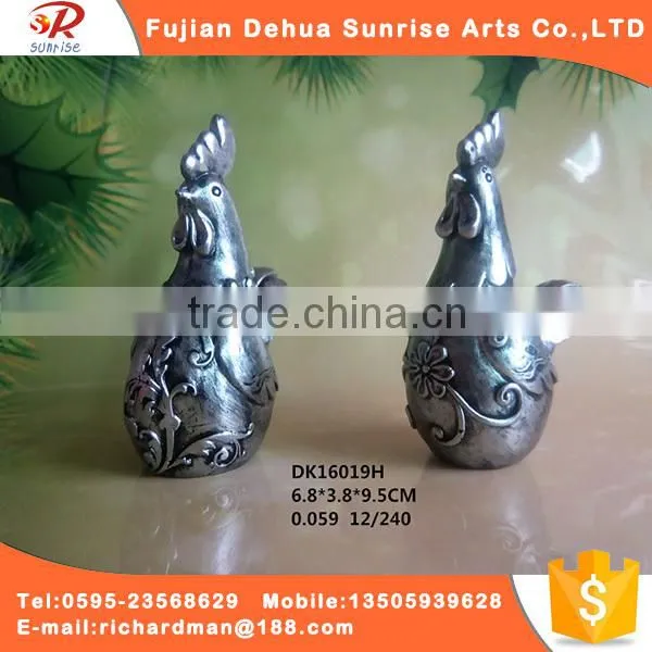 Silver Handcraft Chicken Christmas Decoration