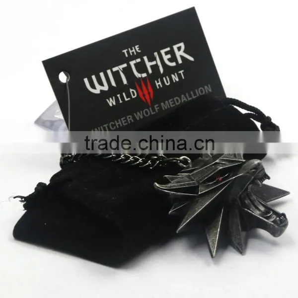 New Arrival Melone Retro The Witcher 3 Necklace With Red Eye Wolf Head Pendant Quality Choice photo-2