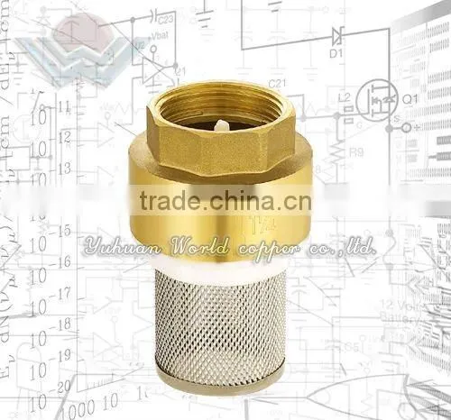 Mesh filter pre-assembly spring check valve