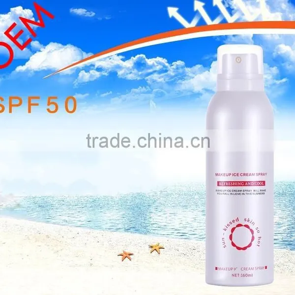 Mendior SPF50 Sunscreen Spray Whitening organic sunscreen OEM custom brand