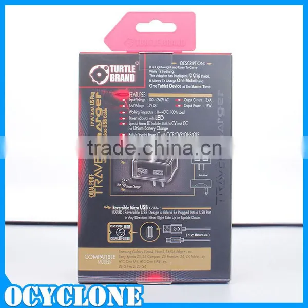 2 Ports Usb Phone Travel Charger With Micro Data Cable photo-2