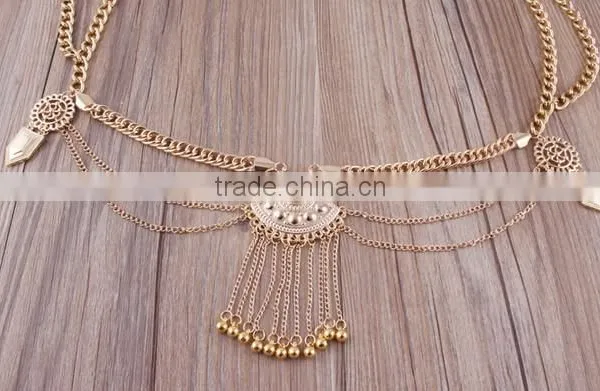 2016 Bohemian Styke Vintage Exaggerate Tassels Sexy Bikini Waist Belly Body Chian photo-3