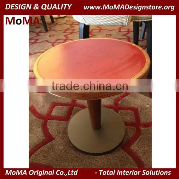 Small Oak Wooden Round Side Coffee Table