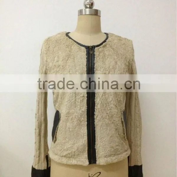 Ladies Cream Pocket Long Cardigan photo-5