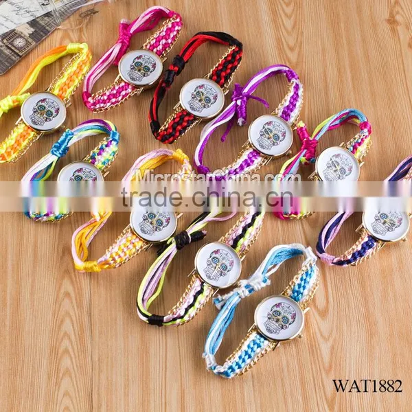 Elastic Knitting Watch Chain Skull Promotional Gift Watch photo-6