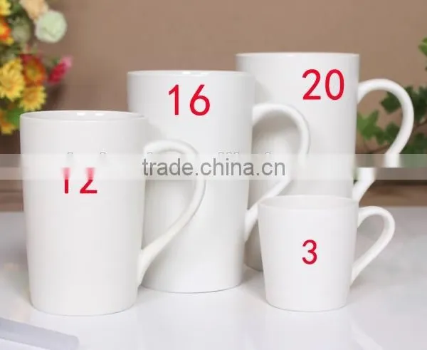 12oz Porcelain White Mug and Decal-painted Ceramic Drinkware Quality Choice photo-2