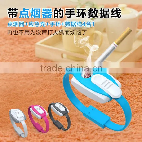 New Products 2016 For Cigarette Lighter Bracelet USB Charging Data Cable For IPHONE6 Mobile Phone