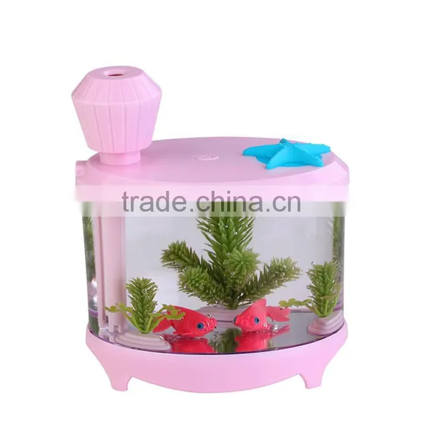 USB Personal Ultrasonic Humidifier Cool Mist Air Purifier With Led Light Fish Tank Function photo-2