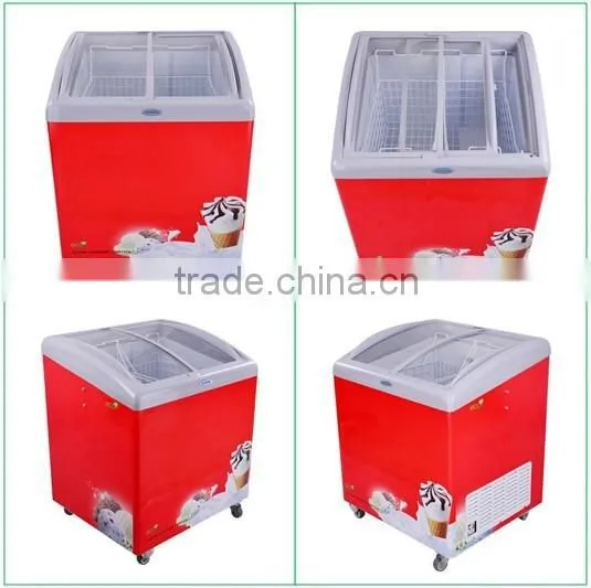 Double Glass Door Display Freezer for Supermarket photo-2
