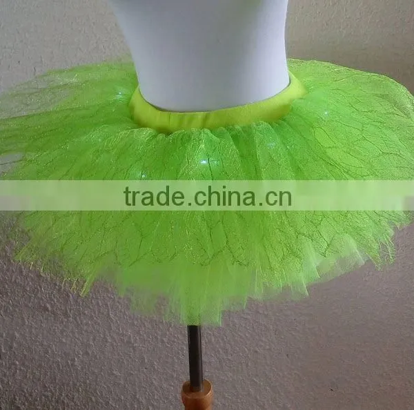 Green Lovely Led Lights Tutu Skirt