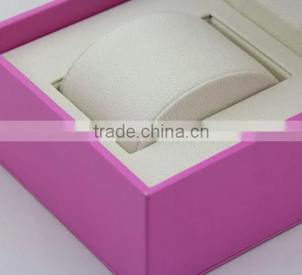 Lovely Pink Leather Watch Packaging Box for Women photo-3
