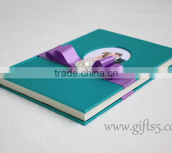 Unique Wedding Guest Book With Ribbon Bow photo-6