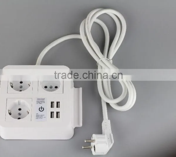 Schuko Standard 5V 8A Charging 4 Usb New Arrival Outlets With Phone Holder photo-3