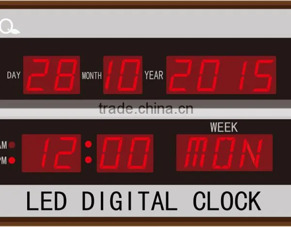 Digital LED Calendar with temperature indicator