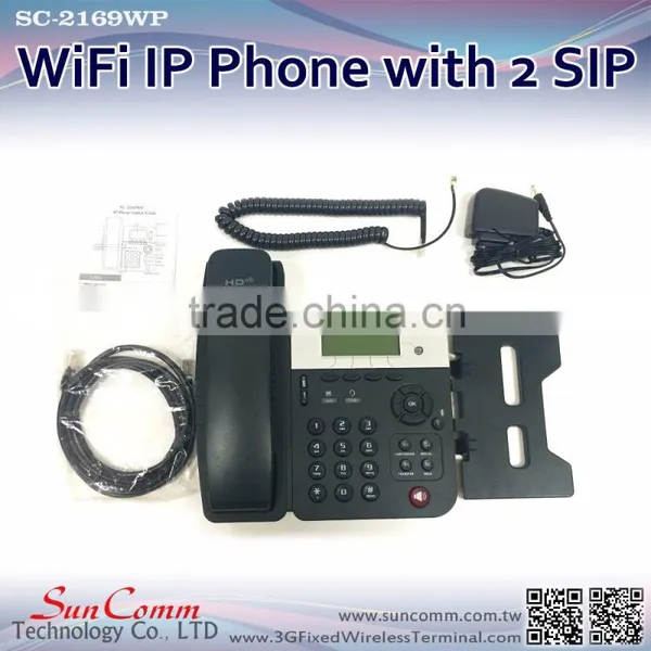 SunComm SC-2169WP 2 SIP Numbers WiFi IP Phone Desktop Support Multi-language photo-5