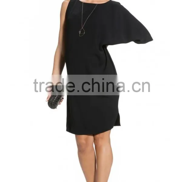 DRAPE SLEEVE MATERNITY DRESS IN BLACK Maternity Clothes,one Shoulder Maternity Clothing, Preganet Dress photo-3