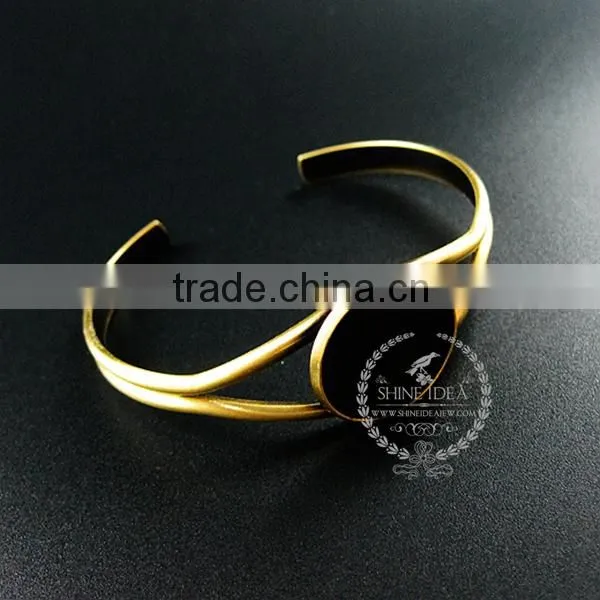 65mm Diameter Brass Vintage Style 20mm Round Setting Bezel Tray Antiqued Bronze DIY Bracelet Bangle Supplies 1900112 photo-2