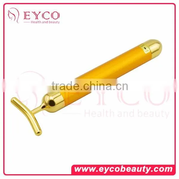 2016 Household Medical Equipments Skin Care Machine T Shape 24k Gold Facial Beauty Bar