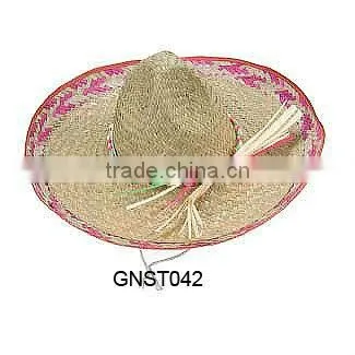 Mexico Straw Hat Colours With Ribbon