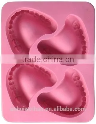 Novelty Food Grade Silicone Teeth Shape Ice Cube Tray, Silicone Ice Teeth Tray