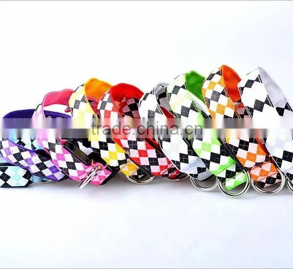 Rhombus Printing Led Flashing Lights Dog Collar photo-3