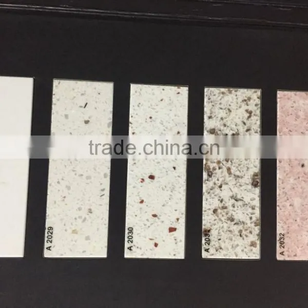 Beige Color Artificial Quartz Stone Slabs Used for Countertops photo-3