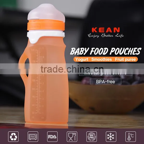 Squeezable Suckable Silicone Food Pouches for Baby photo-2