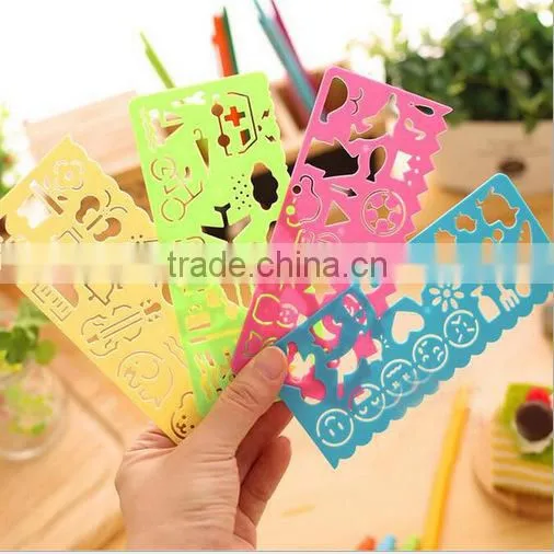 Spirograph Ruler Drawing Set Plastic Graphics Model Ruler Kids Toys Spirograph photo-2